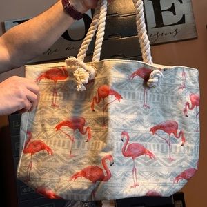 Beach Flamingo tote